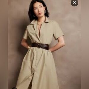 Banana republic poplin midi shift dress, great condition.